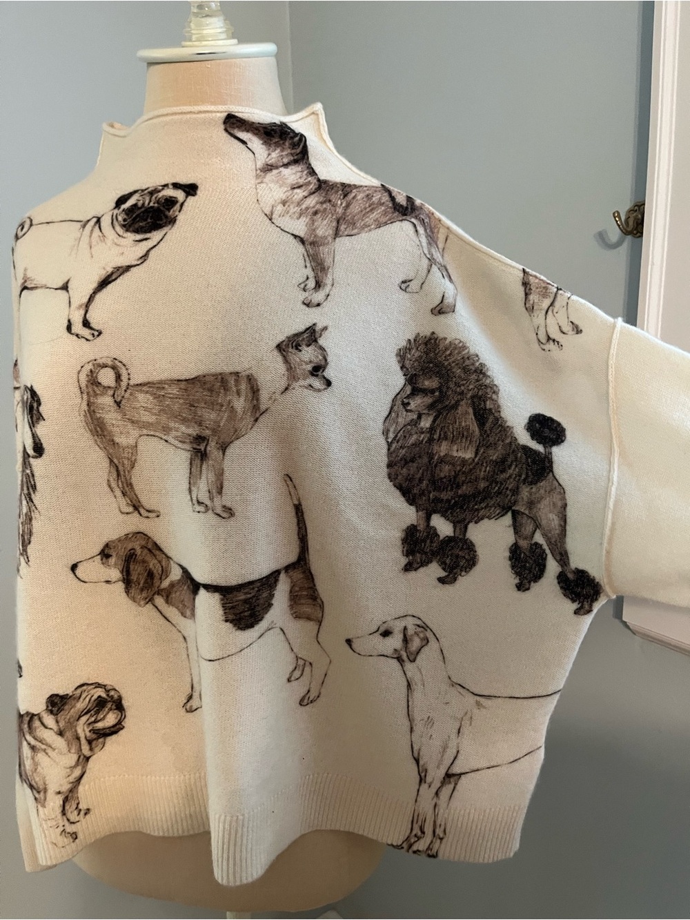 Anthropologie Pilcro Cashmere Dog Print Sweater - Picture 5 of 10